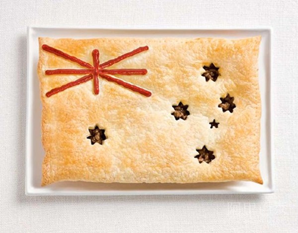 用食物组成的各国国旗 边学知识边享美味(图10)