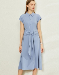 极简韩版重磅雪纺连衣裙