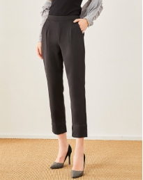 简版通勤垂感西装裤宽松纯色哈伦女裤显瘦休闲九分裤子