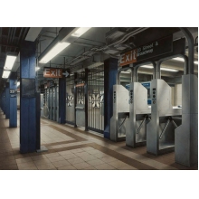 超现实画作：比相机拍摄更真实的纽约地铁