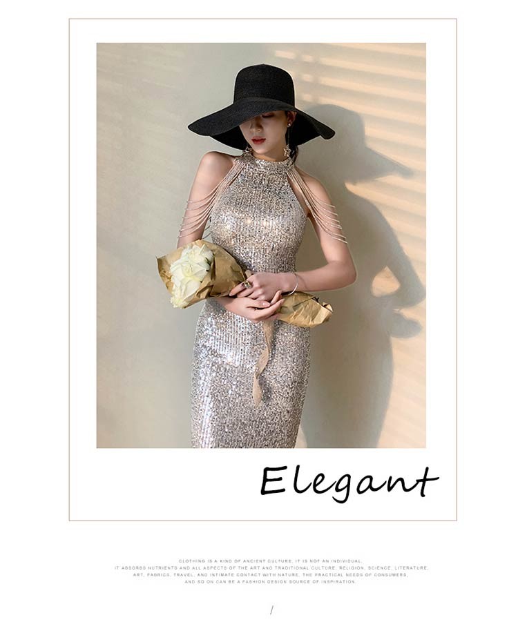 雪宝莲2020新款修身鱼尾挂脖性感肩流苏晚礼服(图5) 雪宝莲2020新款修身鱼尾挂脖性感肩流苏晚礼服(图5)